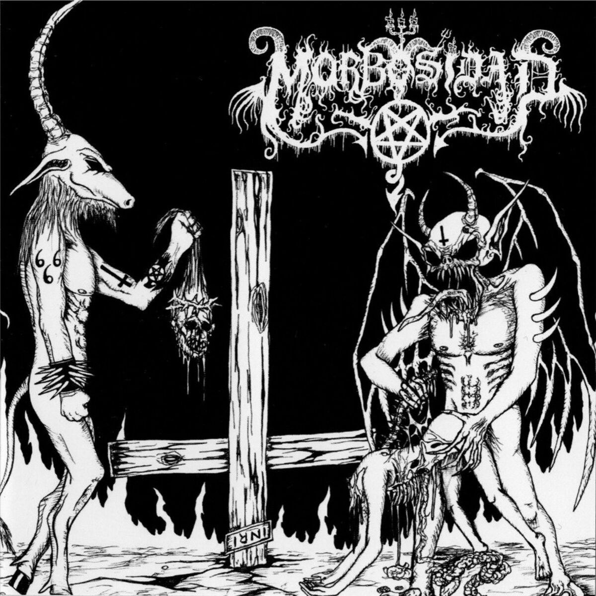 Morbosidad - Cadáver descompuesto en la cruz